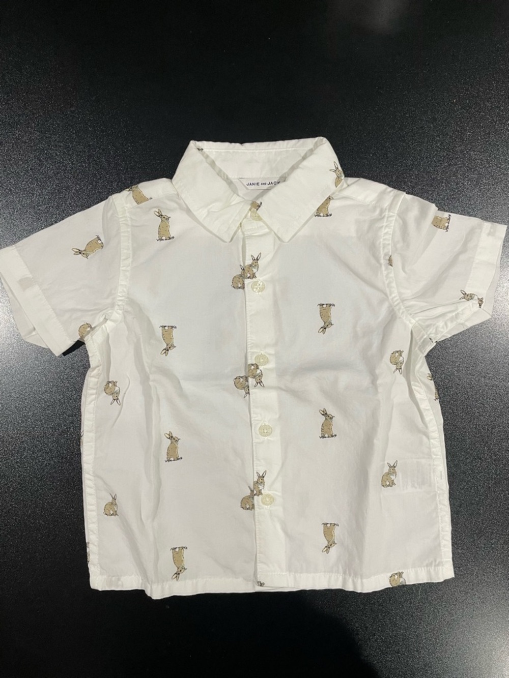 Janie and Jack Bunny Poplin Shirt 18-24 mo. 🐰 🐇